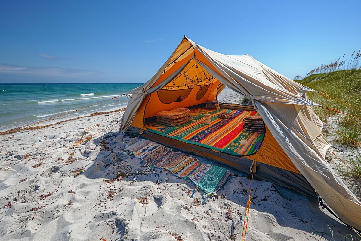 Transformez votre expérience à la plage avec une tente faite à partir de vieux draps